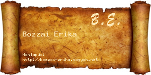 Bozzai Erika névjegykártya